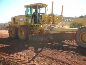 EBS Equipment: Grader constructing subgrade to line and level 