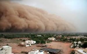 Dust Storm over town