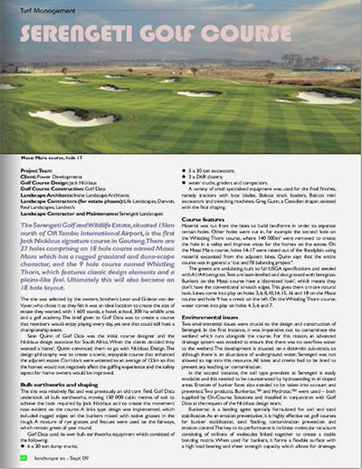 Serengeti Golf Course Report