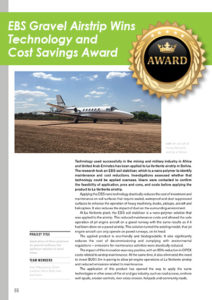 EBS Gravel Airstrip wins Technology and Cost Savings Award