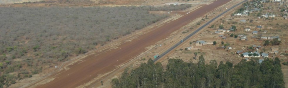 Kahama Airstrip aerial view