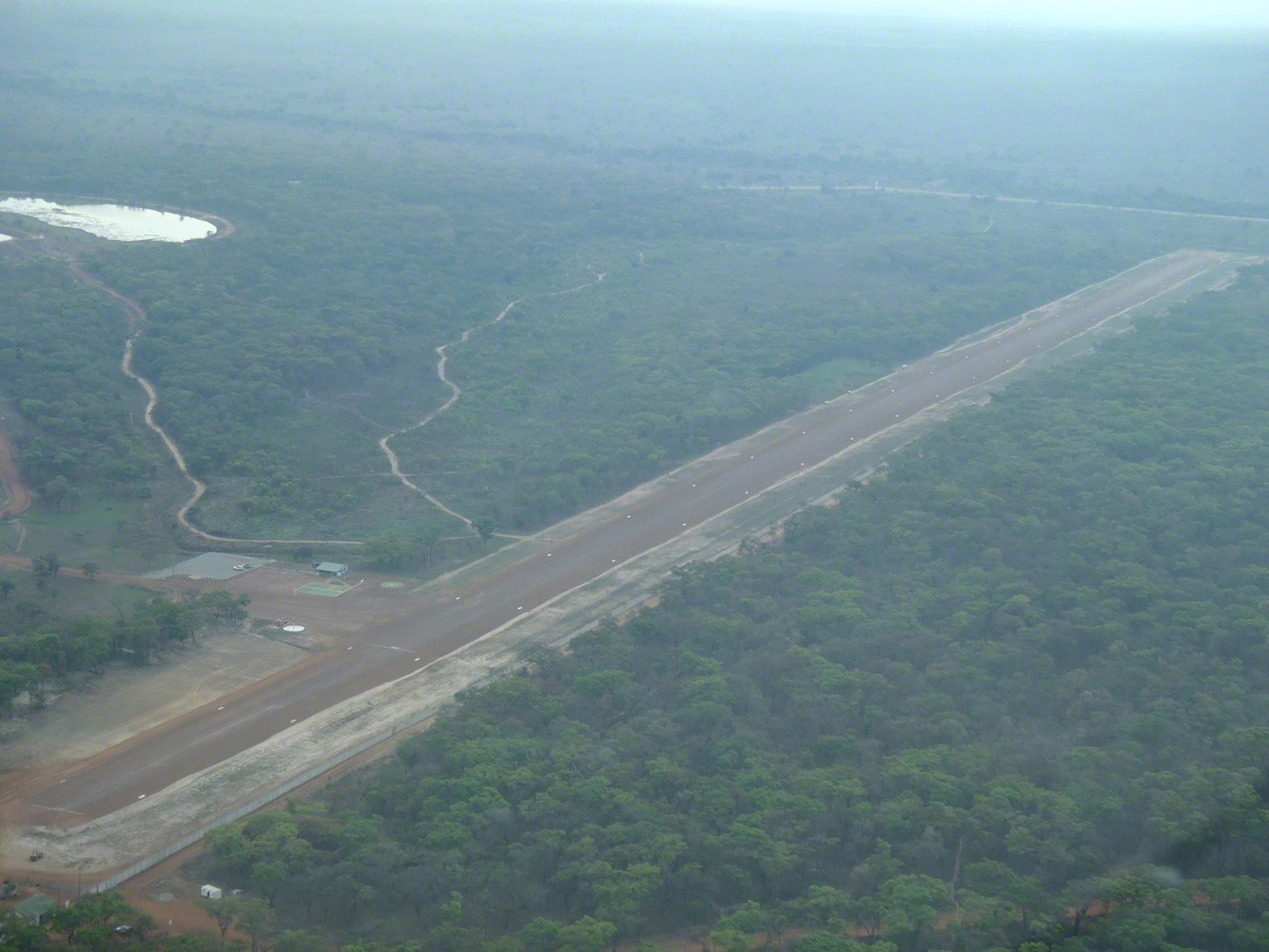 Tulawaka airstrip aerial view