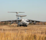 AWACS Radar Airplane on airstrip