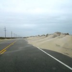 sandy road embankments