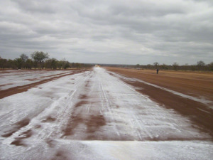 Limpopo Lipadi Airstrip, constructed using in-situ material, and EBS®
