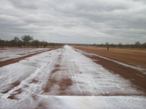 Limpopo Lipadi Airstrip, constructed using in-situ material, and EBS® 