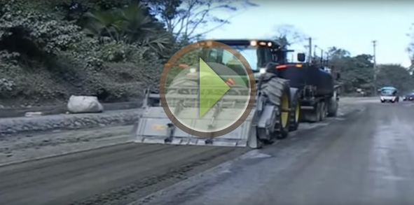 Road Recycler Machine gravel road refurbishing - Video 3