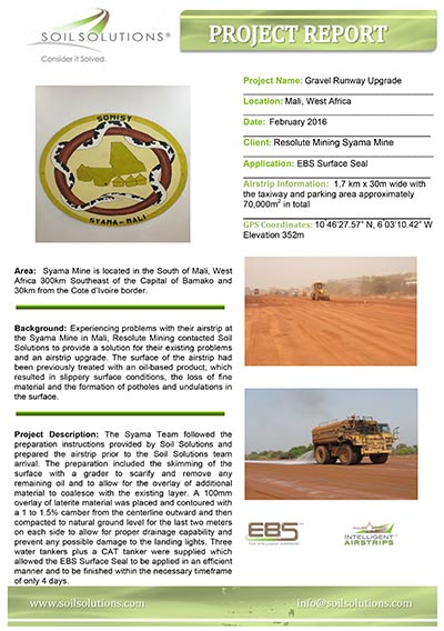 RESOLUTE-MINING-SYAMA-MINE-AIRSTRIP-PROJECT-SHEET