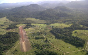 Surama Guyana Gravel Airstrip Aerial view