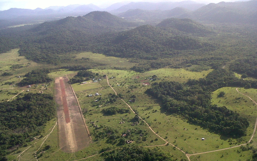 Aerial View of Surama Airstrip before upgrade