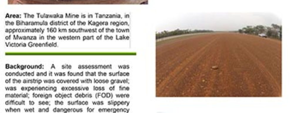 African Barrick Gold Tanzania Tulawaka Airstrip Upgrade Report