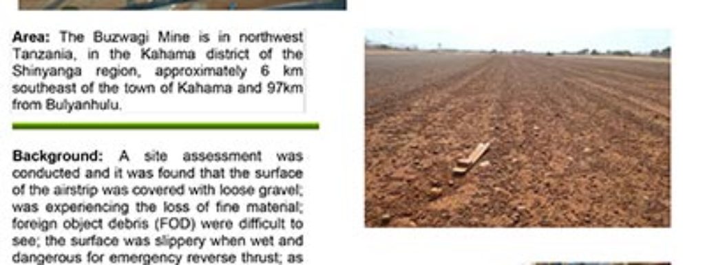 African Barrick Gold Buzwagi Kahama Airstrip Upgrade