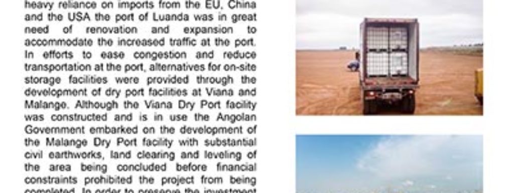Malange Dry Port Facility - Angola Erosion Control