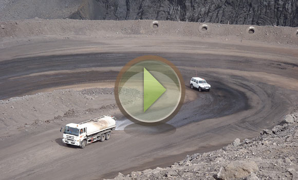 Open Pit mining roads Video