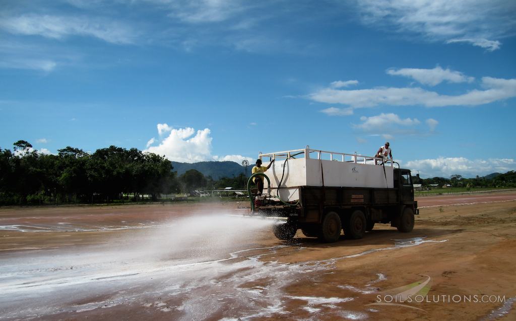 Guyana Gravel Airstrip Upgrade - Dust Control - Soil Stabilization