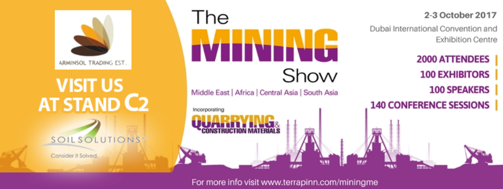 Soil Solutions is exhibiting at the Dubai Mining show - October 2017