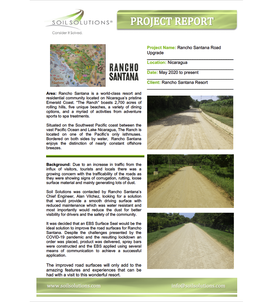 Rancho Santana- Gravel Road Upgrade